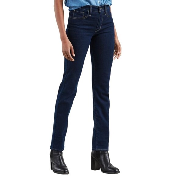 Levi's 724 Straight Jeans Women's 25 0 XS Dark Blue Short‎ Stretchy Denim NEW - Picture 5 of 16